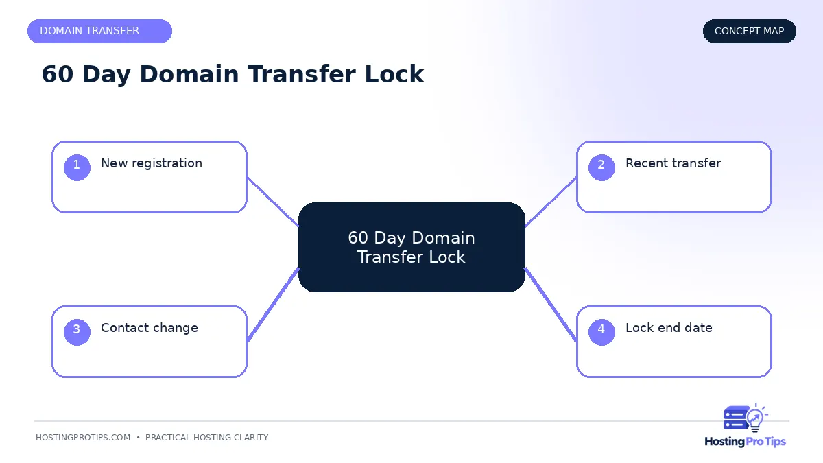 The 60-Day Domain Transfer Lock Explained concept map