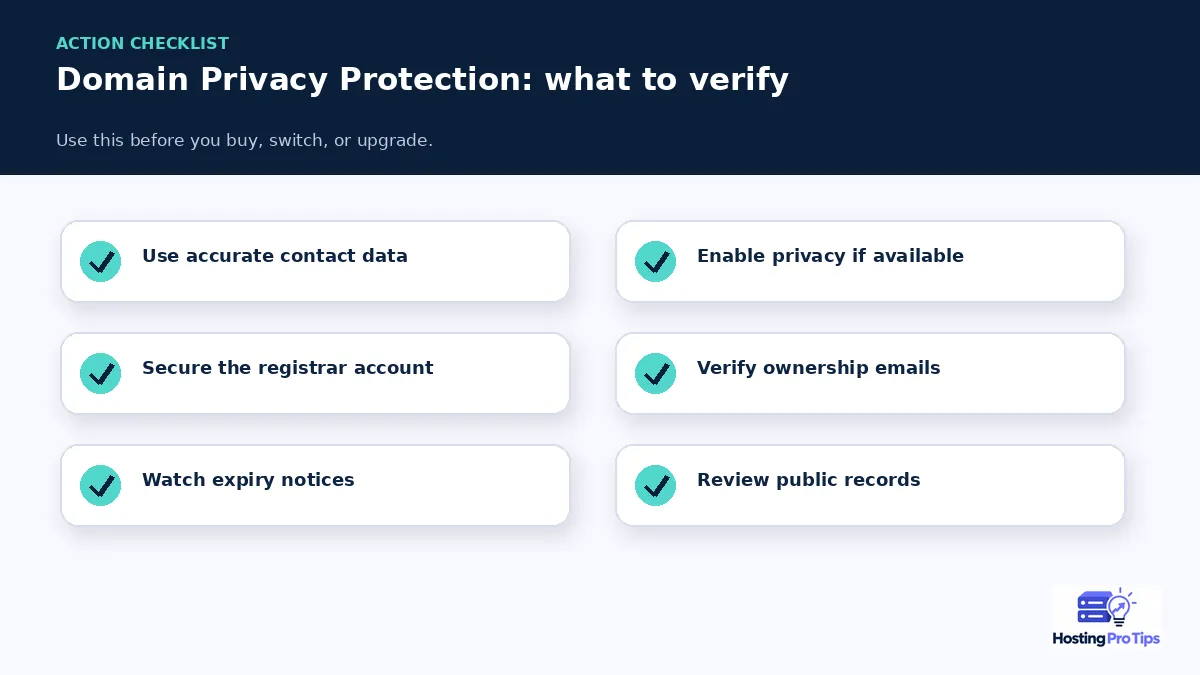 What Is Domain Privacy Protection? practical checklist