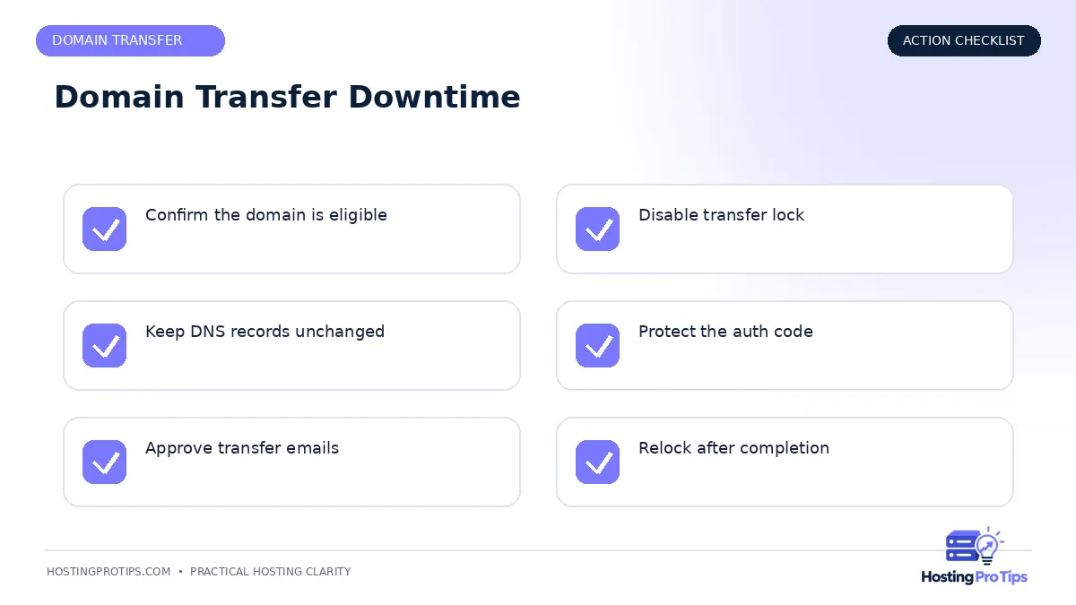 Does Transferring a Domain Cause Downtime? checklist