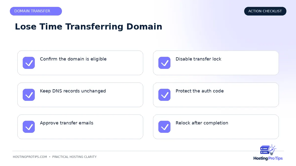 Do You Lose Time When Transferring a Domain? checklist