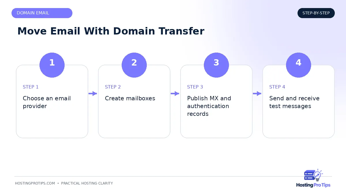 Moving Email When You Transfer a Domain workflow