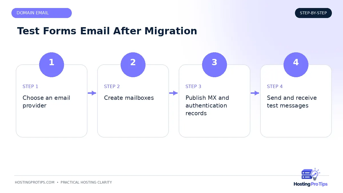 How to Test Forms and Email After Migration workflow