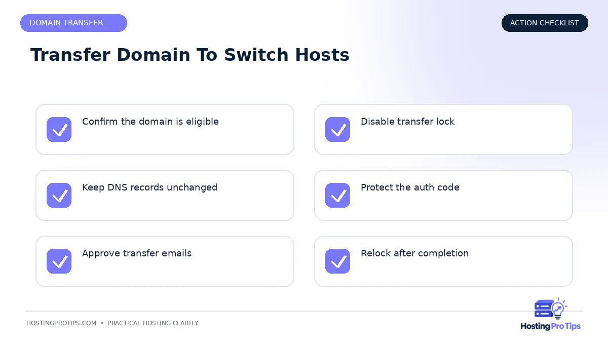 Do You Need to Transfer Your Domain to Switch Hosts? checklist