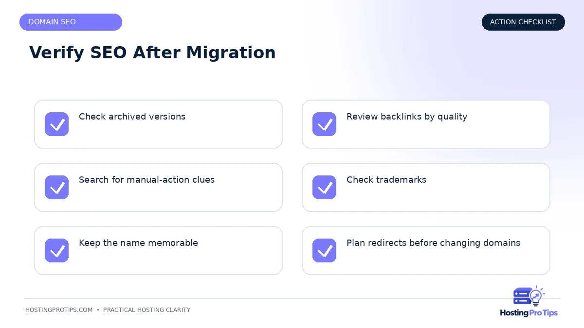 How to Verify SEO Is Intact After Migration checklist