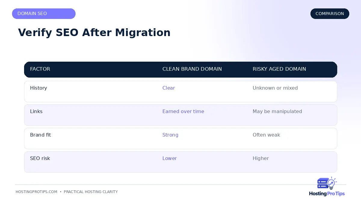 How to Verify SEO Is Intact After Migration comparison