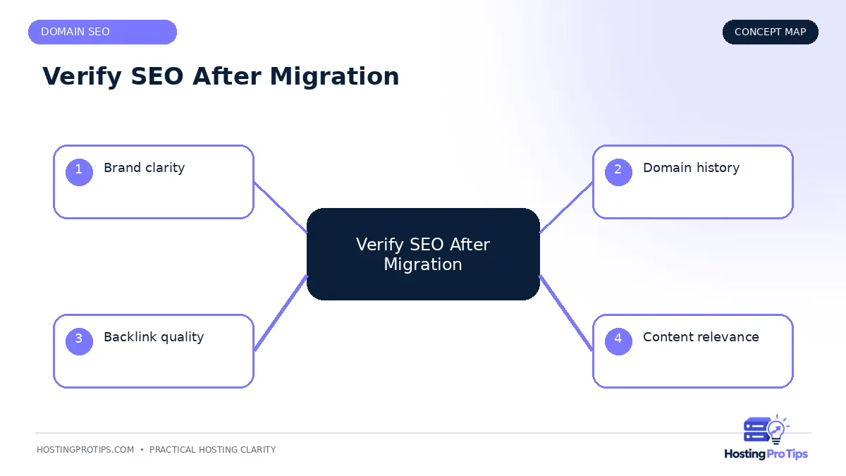 How to Verify SEO Is Intact After Migration concept map