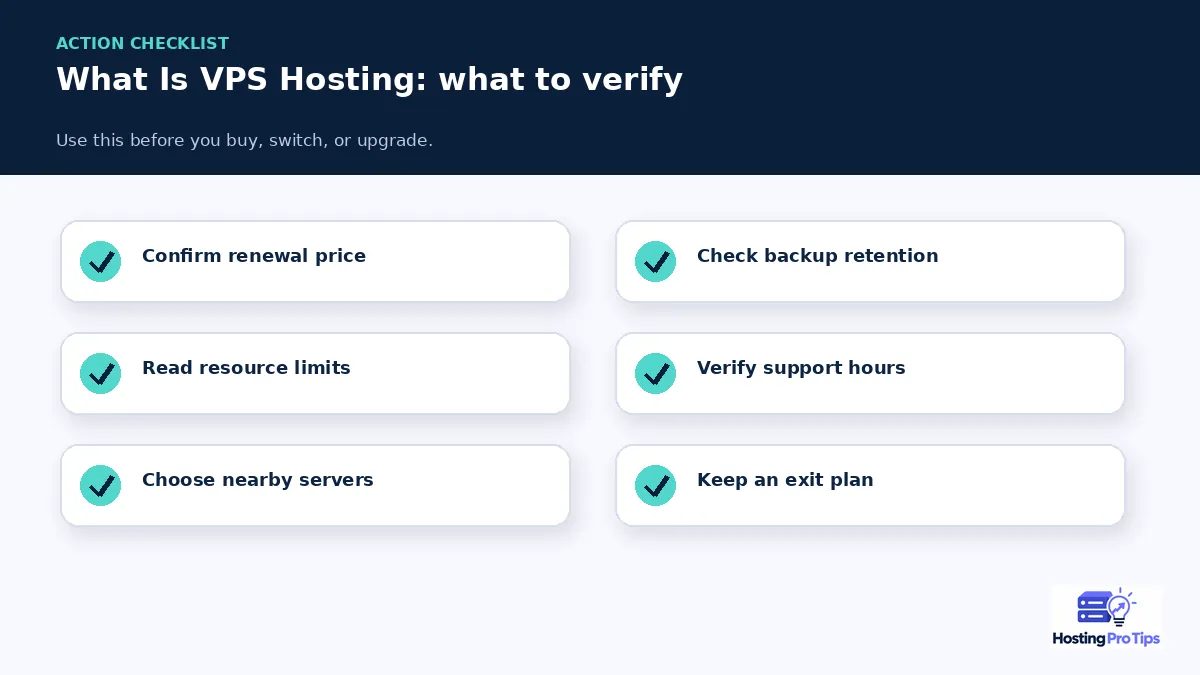 What Is VPS Hosting? A Plain-English Guide checklist
